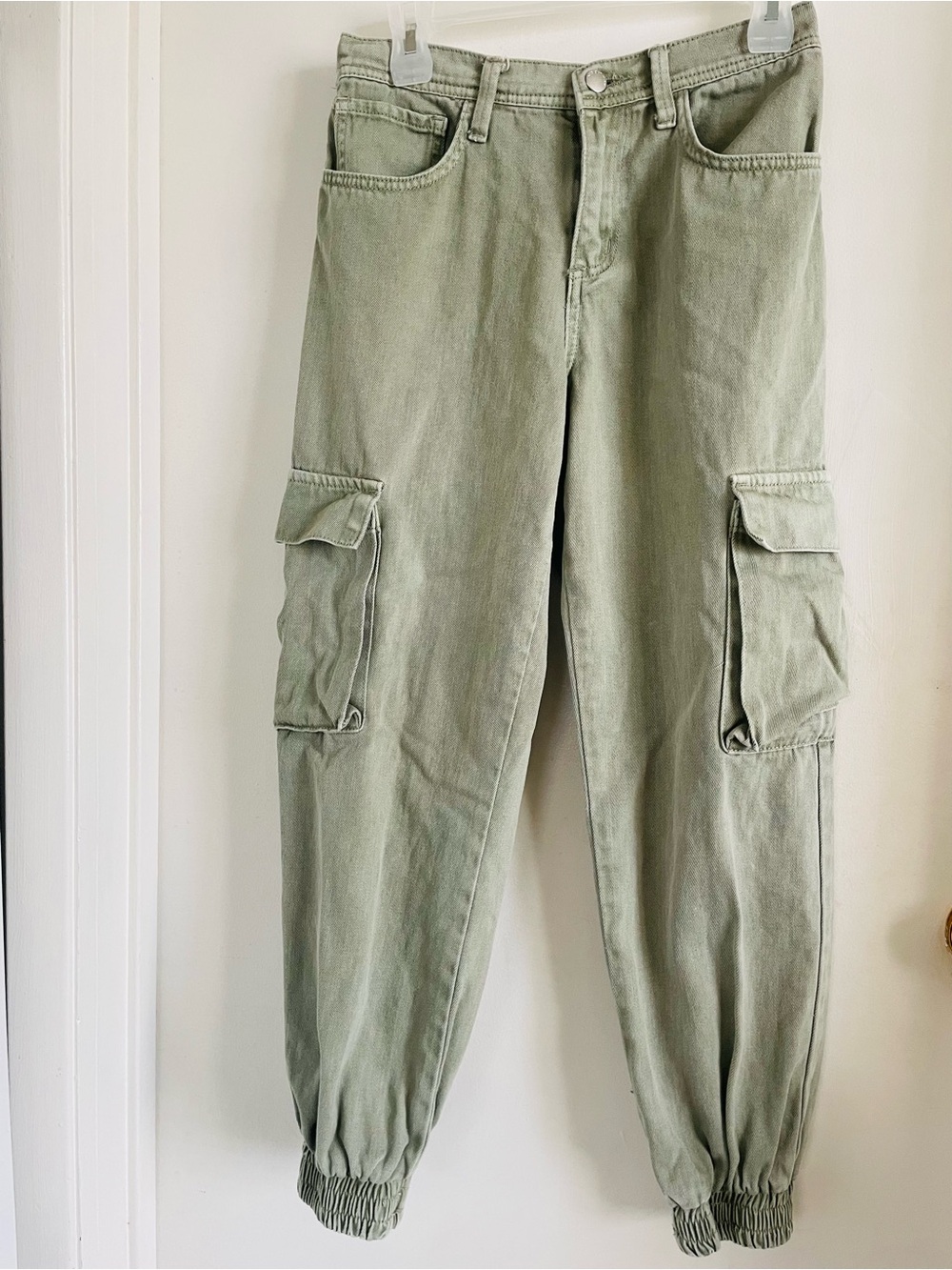 Vibrant Olive Cargo Joggers
